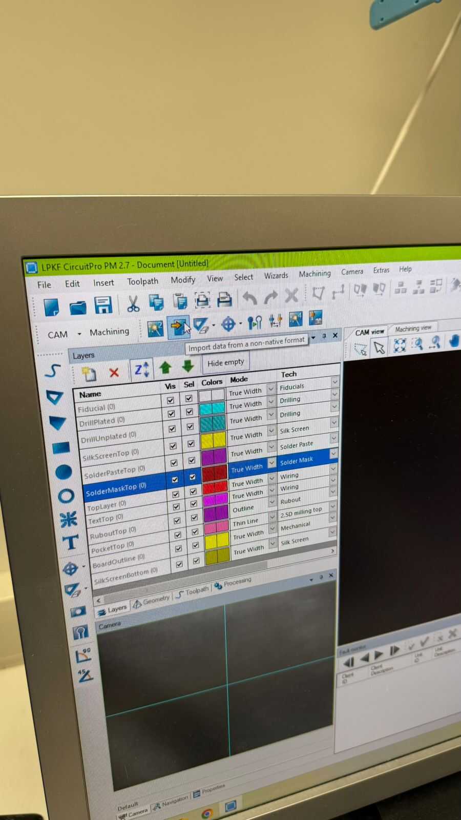 Import files's buttons
